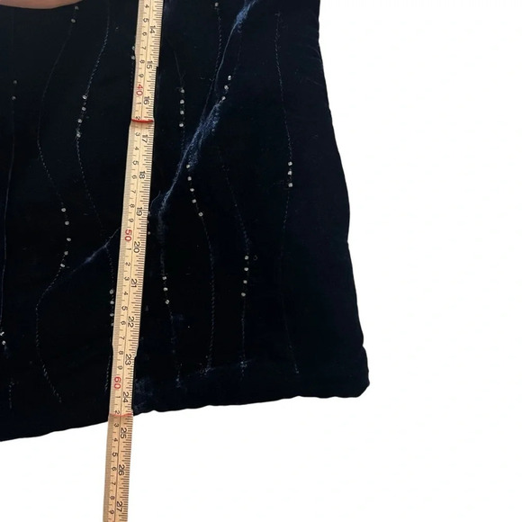 Summit Silks Velvet Silk Vest with removable Fur Blue Size Small - Picture 9 of 10